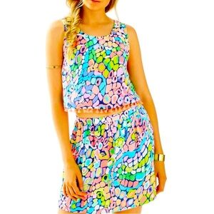 Lilly Pulitzer Brinley crop top set 2 neon